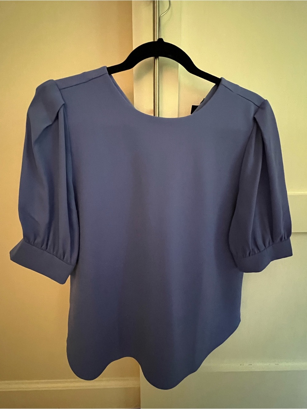 Ann Taylor Periwinkle Puff Sleeve Blouse